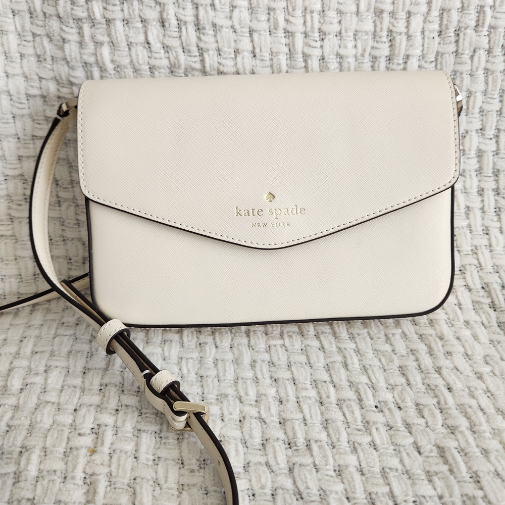 Kate Spade Sadie Envelope Cream Crossbody Bag
